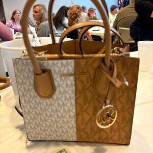 Mercer Medium Two-Tone Logo Crossbody Bag NWT